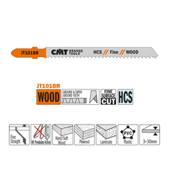 Caractéristique de la Lame scie sauteuse CMT JT101BR bois coupe fine inversée