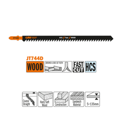 Lames de scie sauteuse JT744D - Bois tendre, coupe droite - CMT
