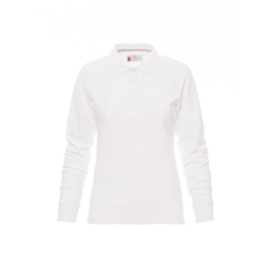 Vue de face du Polo femme Payper FLORENCE LADY manches longues Blanc
