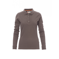 Vue de face du Polo femme Payper FLORENCE LADY manches longues Fumée