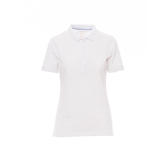 Vue de face du Polo femme Payper GLAMOUR manches courtes Blanc