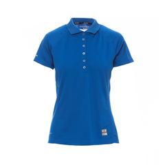 Vue de face du Polo femme technique Payper TRAINING LADY manches courtes Bleu Roi