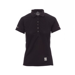 Vue de face du Polo femme technique Payper TRAINING LADY manches courtes Noir