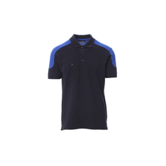 Vue de face du Polo Payper COMPANY manches courtes Bleu Marine/Bleu Roi