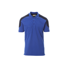 vue de face du Polo Payper COMPANY manches courtes Bleu Roi/Bleu Marine