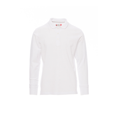 Vue de face du Polo homme Payper FLORENCE manches longues Blanc