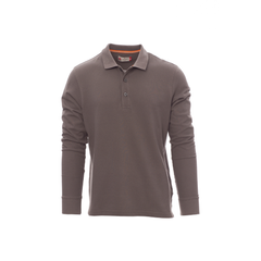 Vue de face Polo homme Payper FLORENCE manches longues Fumée