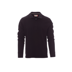 Vue de face du Polo homme Payper FLORENCE manches longues Noir