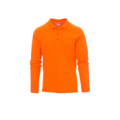 Vue de face du Polo homme Payper FLORENCE manches longues Orange