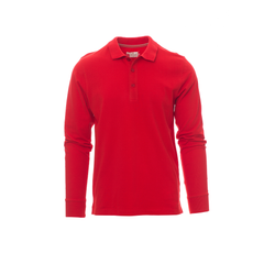 Vue de face du Polo homme Payper FLORENCE manches longues Rouge