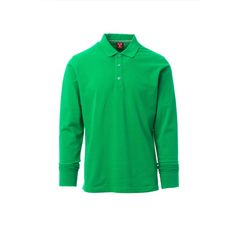 Vue de face du Polo homme Payper FLORENCE manches longues Vert gelee
