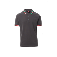 Vue de face du Polo Payper ITALIA manches courtes Anthracite