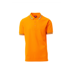 Vue de face du Polo Payper ITALIA manches courtes Orange