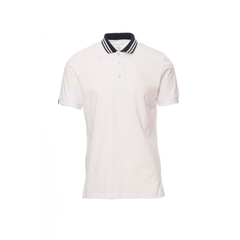 Vue de face du Polo homme Payper NAUTIC Blanc/Bleu Marine