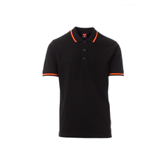 Vue de face du Polo Payper SPAIN manches courtes Noir