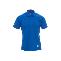 Vue de face du Polo homme technique Payper TRAINING manches courtes Bleu Roi