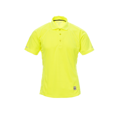 Vue de face du Polo homme technique Payper TRAINING manches courtes Jaune Fluo