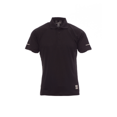 Vue de face du Polo homme technique Payper TRAINING manches courtes Noir