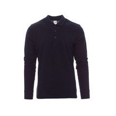 Vue de face du Polo homme Payper VERONA manches longues Bleu Marine