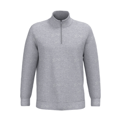 Sweat-shirt col zippé homme Oxford Grey – Kariban