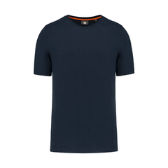 Vue de face du T-shirt de travail homme WK302 Blanc Navy