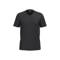 Vue de face du T-shirt Bio190 homme coton biologique Noir