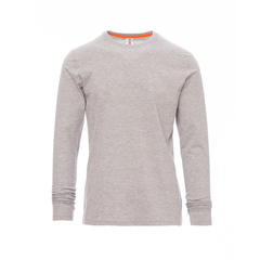Vue de face du T-shirt Payper PINETA MELANGE manches longues - Gris Chiné