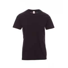 Vue de face du T-shirt Payper PRINT manches courtes - Noir