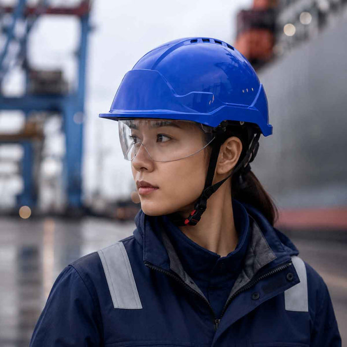 Casque Phoenix Pro ABS - lunettes intégrées - Bleu - COVERGUARD