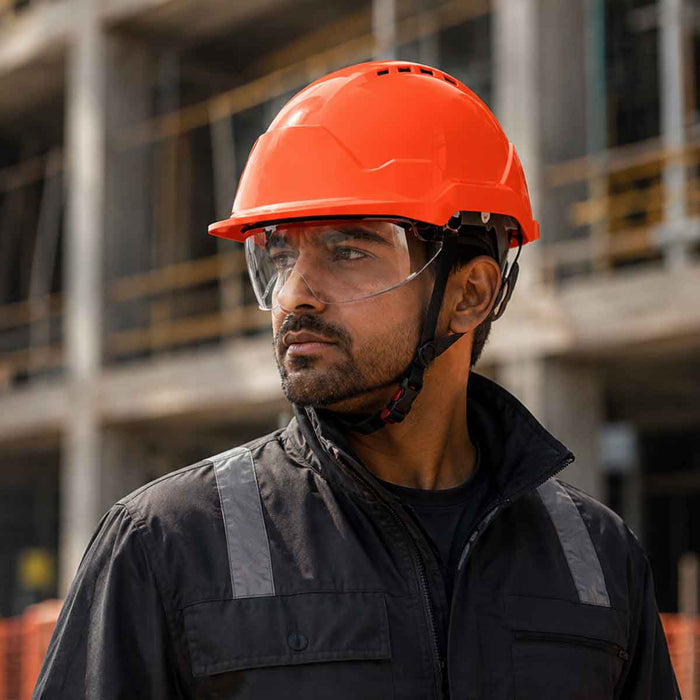 Casque Phoenix Wind ABS - lunettes intégrées - Orange - COVERGUARD