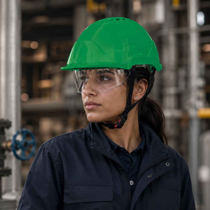 Casque Phoenix Wind ABS ventilé - lunettes intégrées - Vert - COVERGUARD