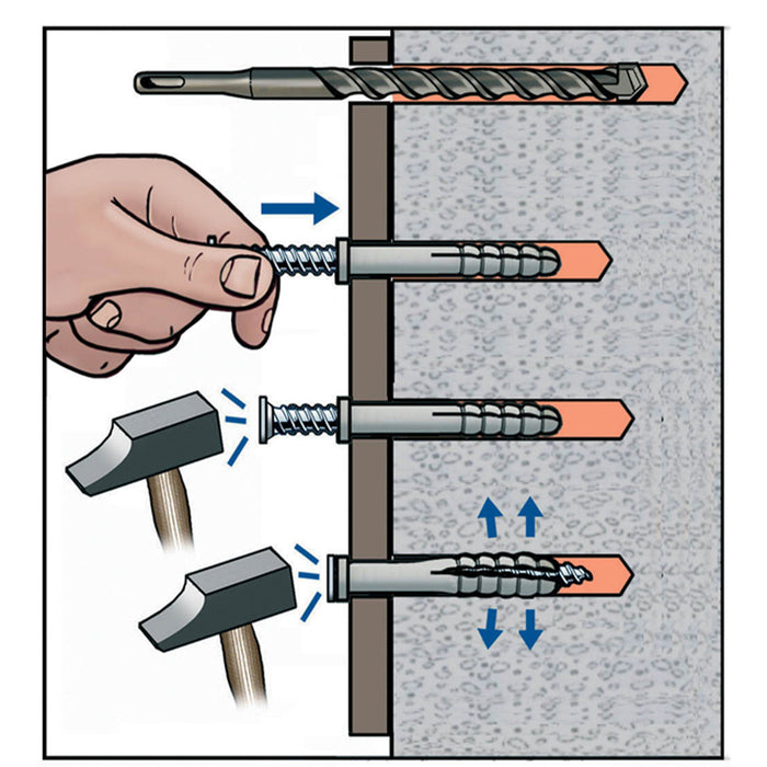 Cheville à frapper TAP-VIS tête fraisée ING FIXATIONS