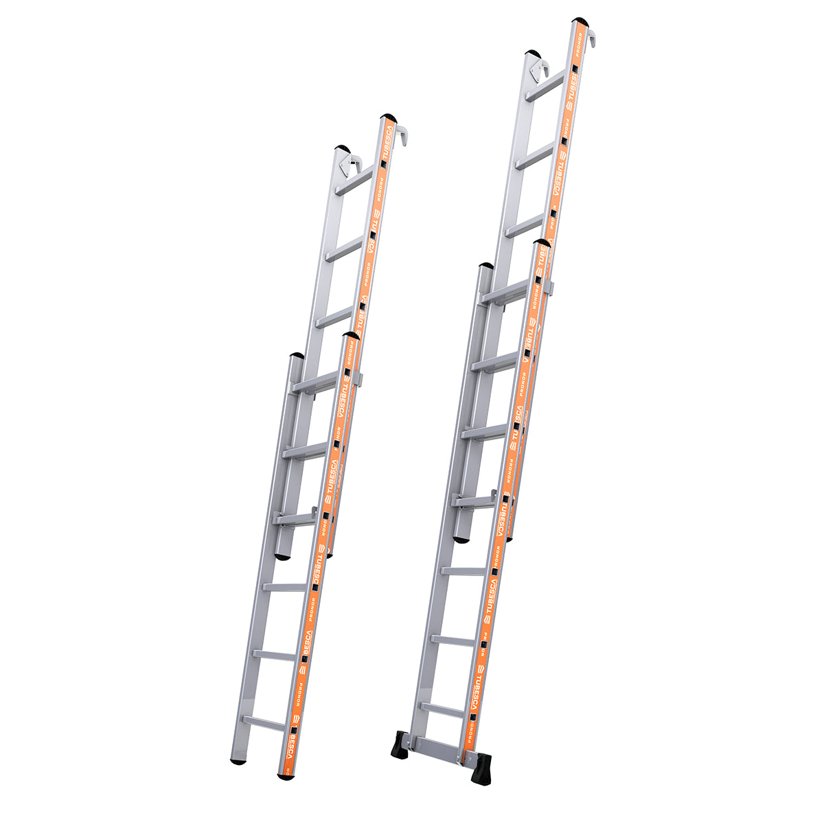 Échelle coulissante à main 2 plans avec crochets PRONOR aluminium TUBESCA-COMABI