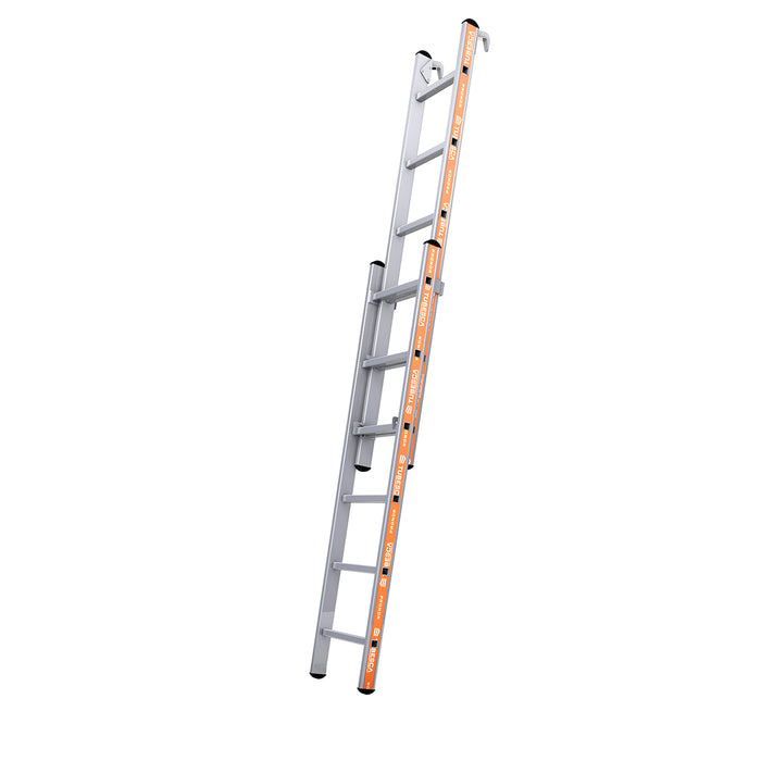 Échelle coulissante à main 2 plans avec crochets PRONOR aluminium TUBESCA-COMABI