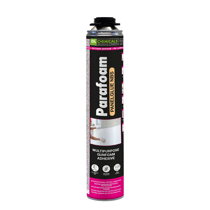 PARAFOAM Panelglue NBS – Mousse PU adhésive pistolable pour panneaux isolants – 750 ml