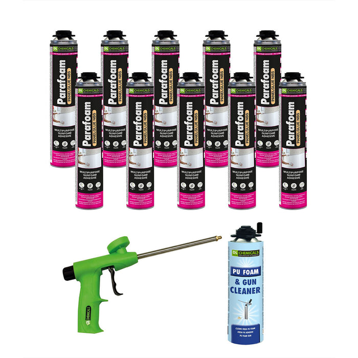 PARAFOAM Panelglue NBS Kit – Kit complet mousse PU pour collage de panneaux isolants