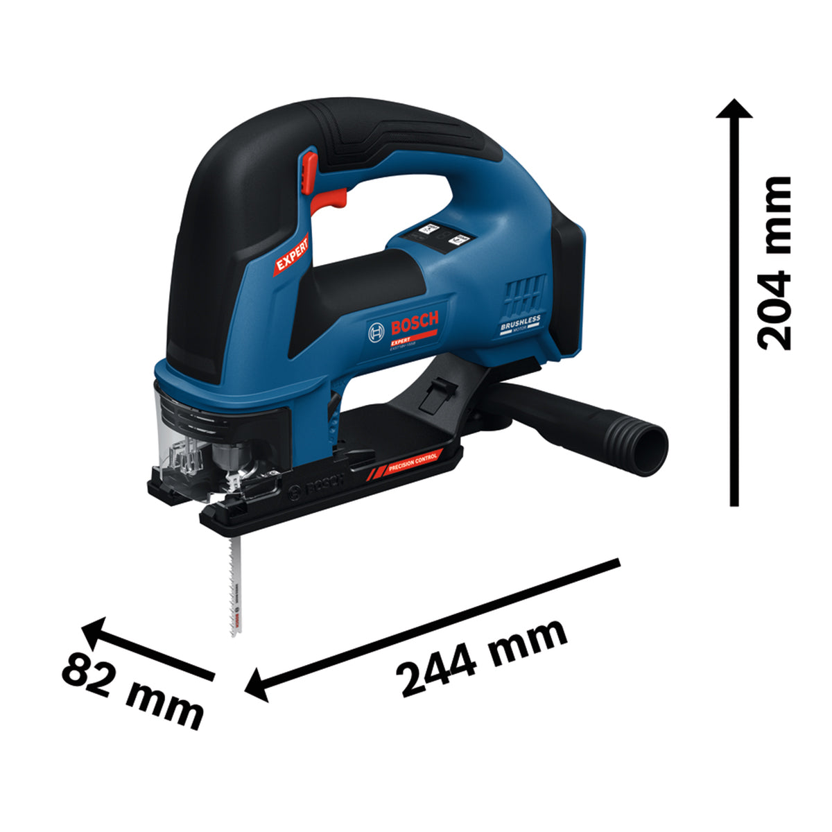 Scie sauteuse sans fil 18 V Bosch EXPERT EXST18V-155B – poignée étrier – coupe bois 155 mm