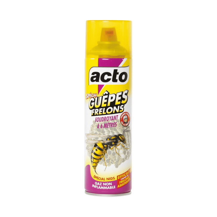Aérosol guêpes et frelons ACTO 500 ml – Portée 6 m