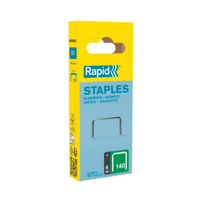 Agrafes N°140 galvanisées – Fil plat – 6 à 14 mm - RAPID