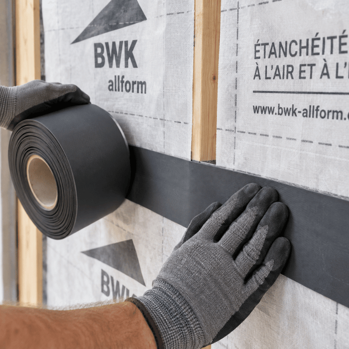 Vue de l'utilisation de la Bande à joint EPDM BWK 70 mm x 0,8 mm – 20 m
