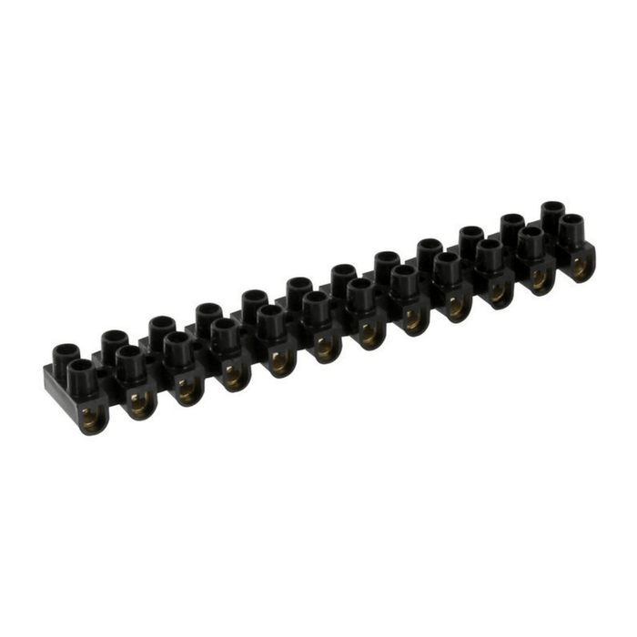 Barrette de connexion noire 12 bornes 4 à 16 mm² – DHOME