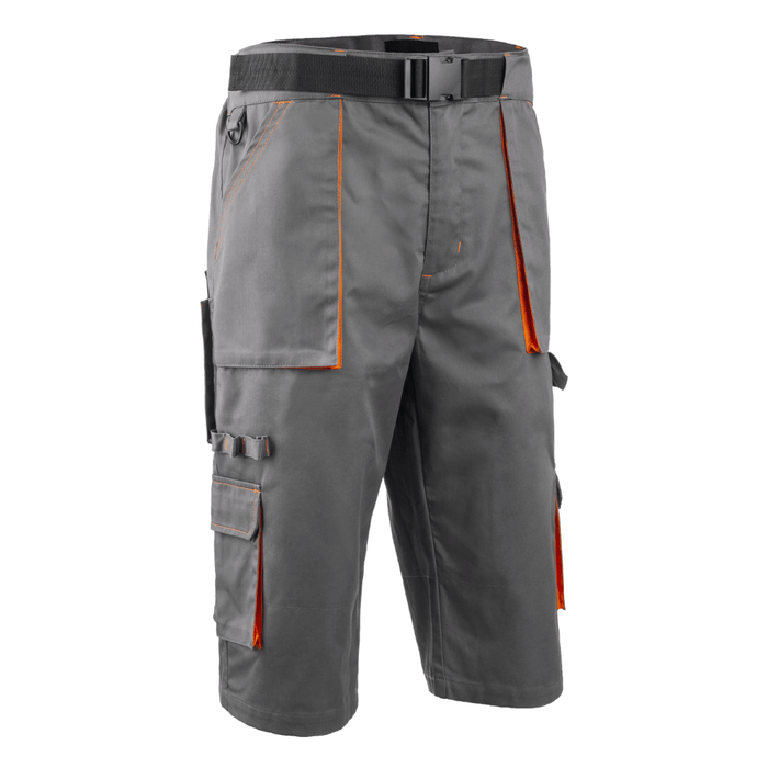 Bermuda long de travail PADDOCK II gris/orange – Coverguard
