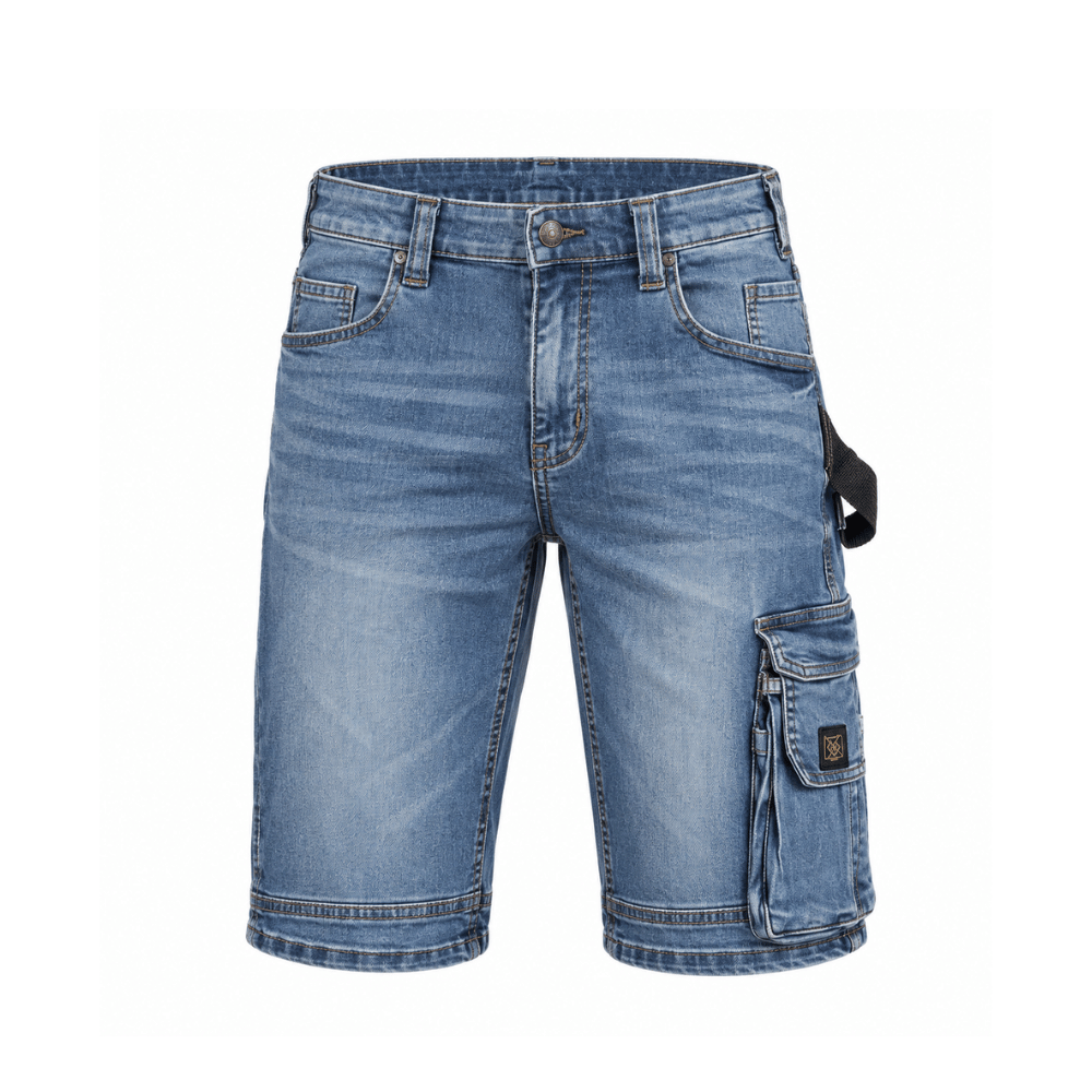 Bermuda de travail multipoches stretch bleu foncé – Rica Lewis