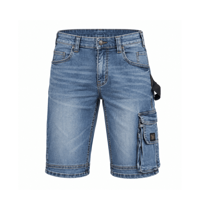 Bermuda de travail multipoches stretch bleu foncé – Rica Lewis