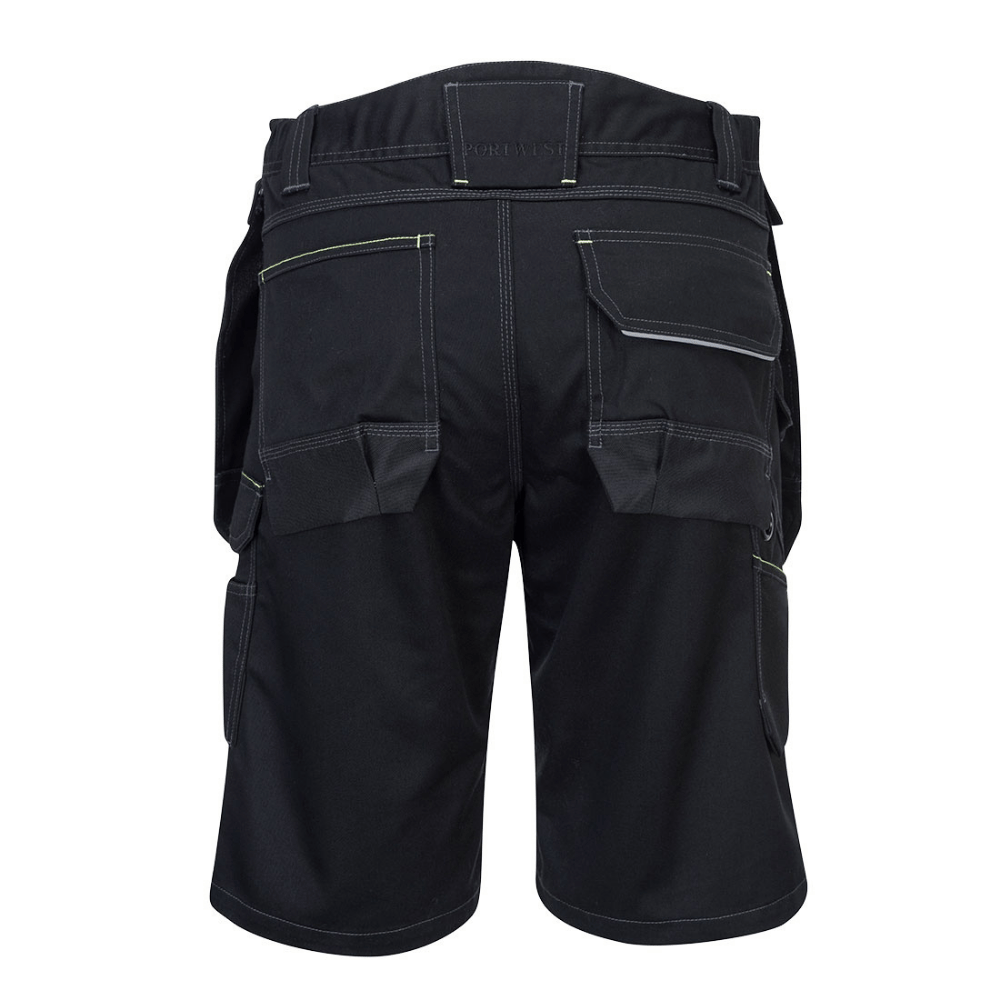 Vue de dos du Bermuda de travail PW3 Holster noir – PORTWEST