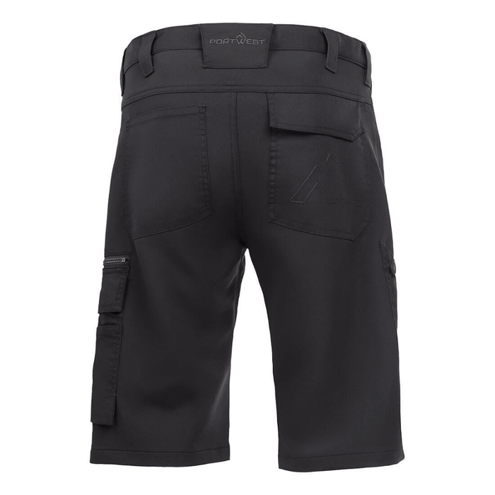 Vue de dos du Bermuda de travail stretch DX4 noir DX420ABR – Portwest