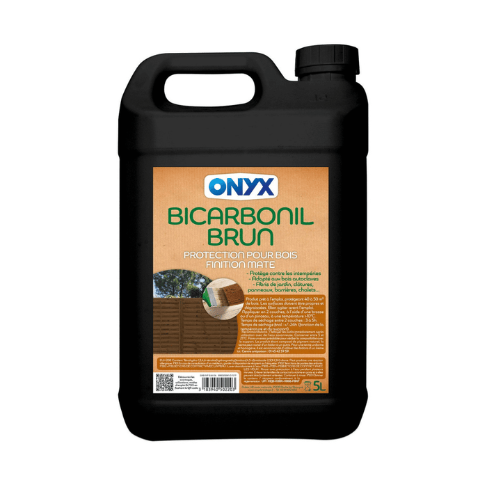 Bicarbonil Brun 5 L pour bois extérieur – ONYX