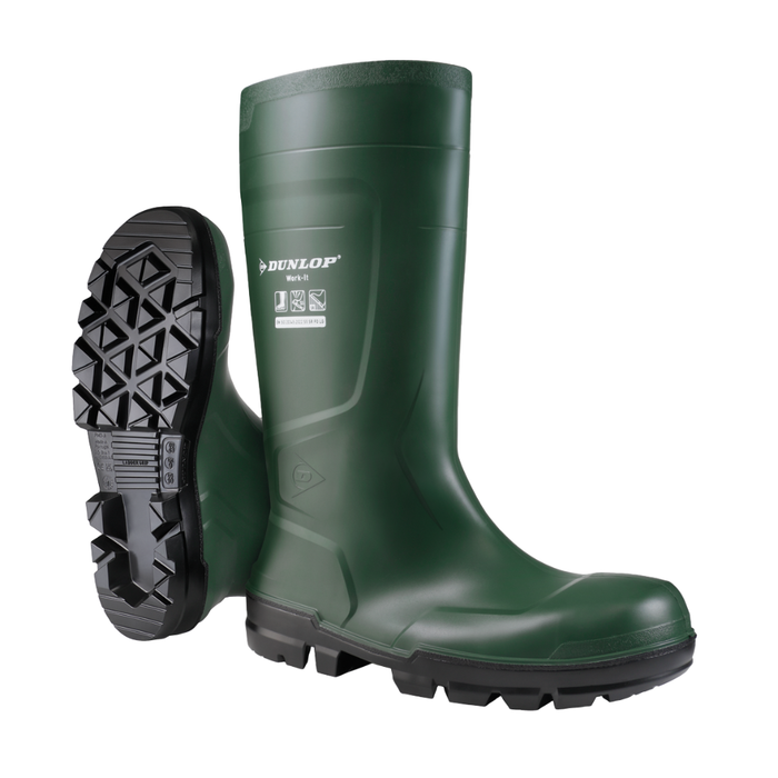 Botte de sécurité PVC Vert DUNLOP WORKIT SAFETY S5 | WBTOOLS