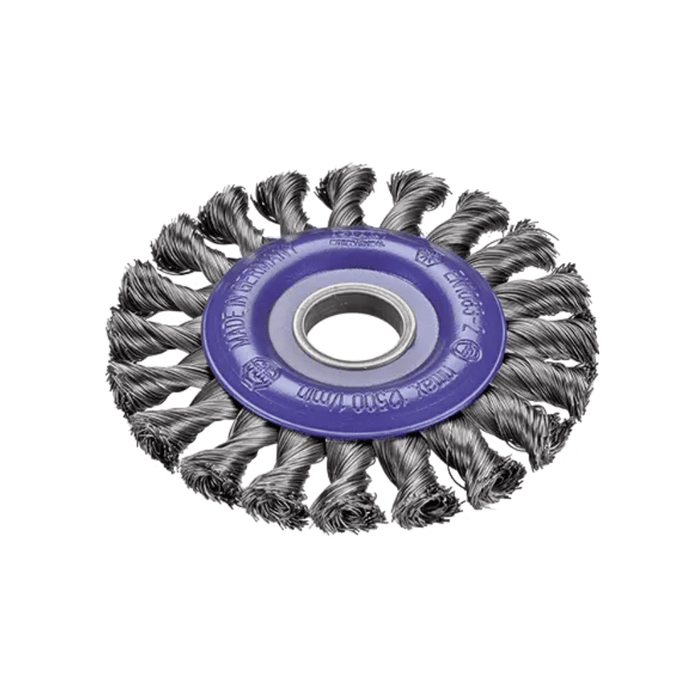 Brosse métallique pour meuleuse – Acier torsadé / ondulé – OSBORN