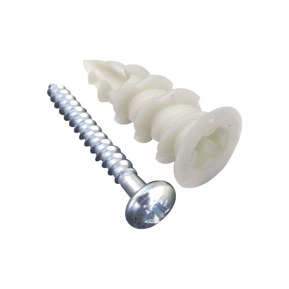 Cheville Plak nylon avec vis pour plaque de plâtre x10 – ING Fixations